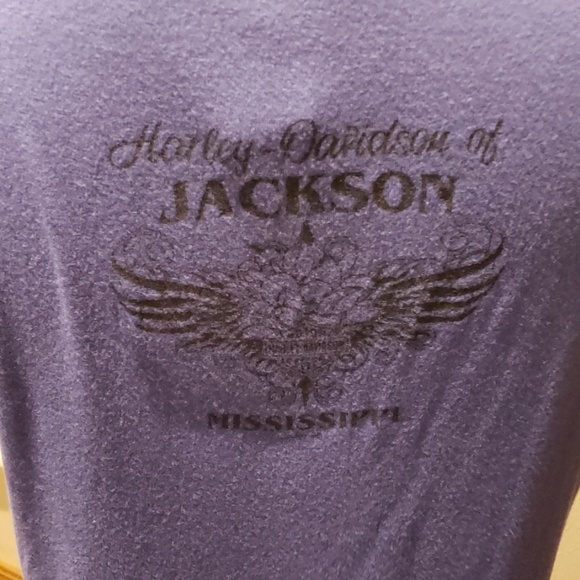 Harley Davidson blue silver tshirt soft loose fit - Picture 3 of 5